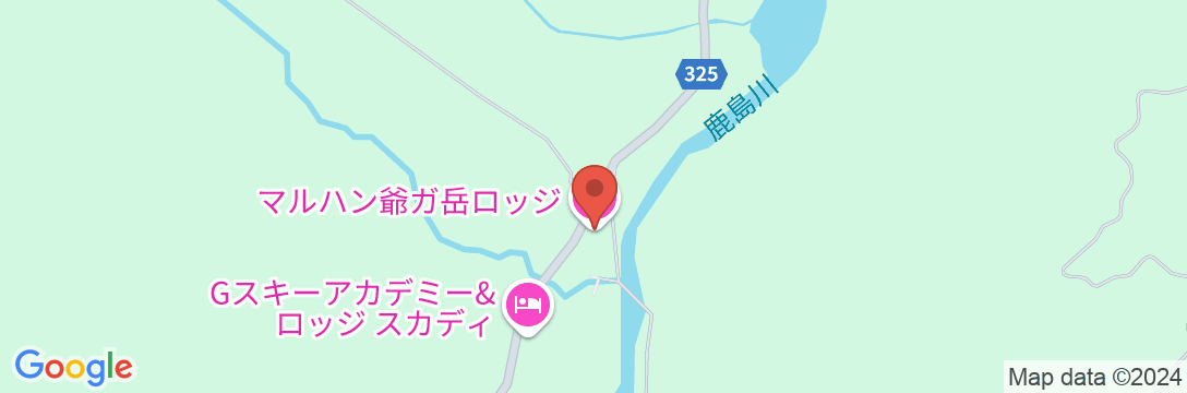 マルハン爺ガ岳ロッヂの地図