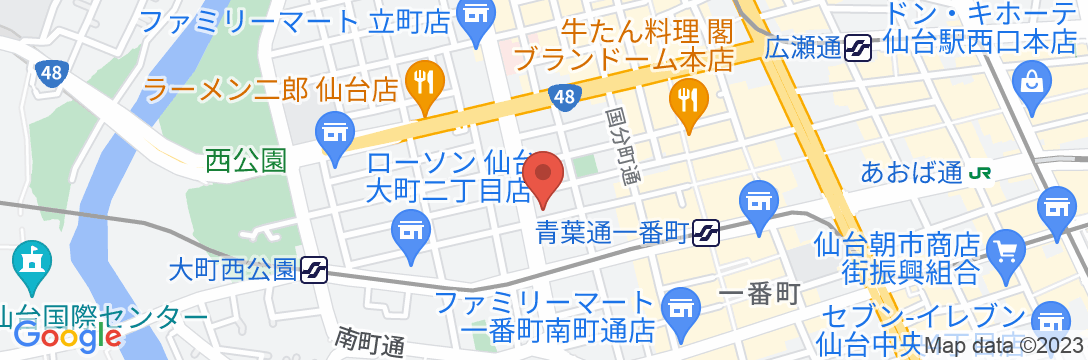 ホテルリブマックス仙台青葉通の地図