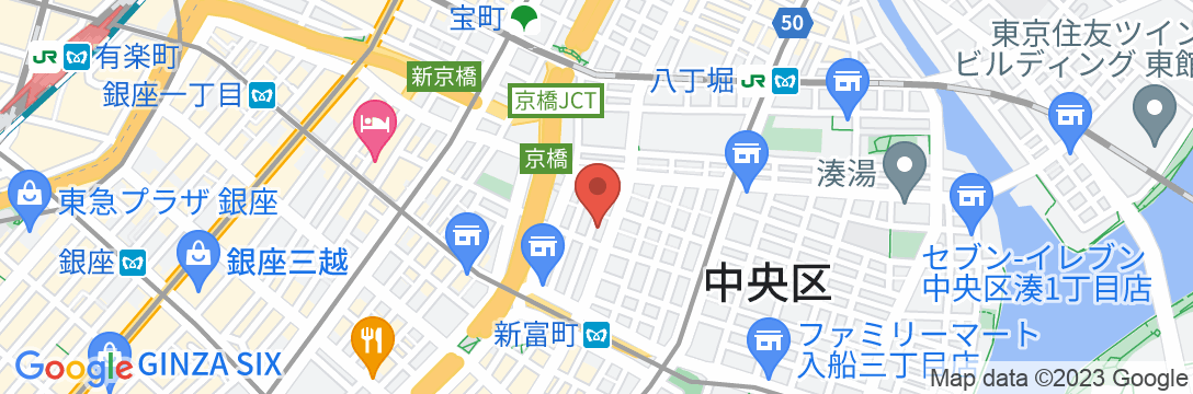 ホテルリブマックス東京新富町の地図