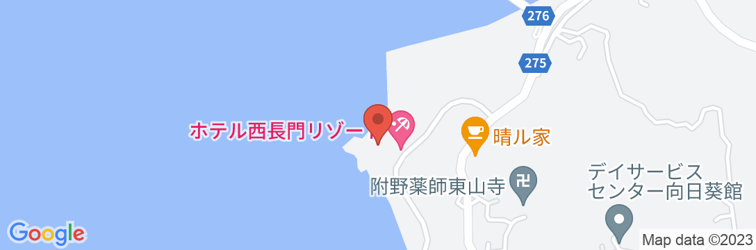 ホテル西長門リゾートの地図