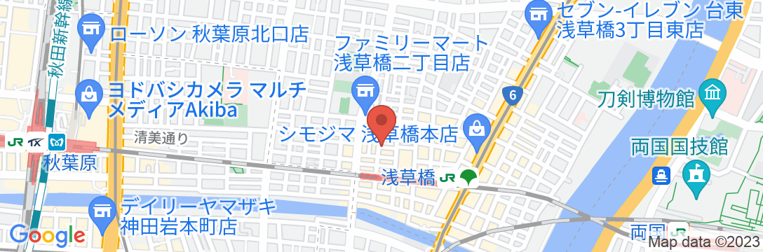 イチホテル浅草橋の地図