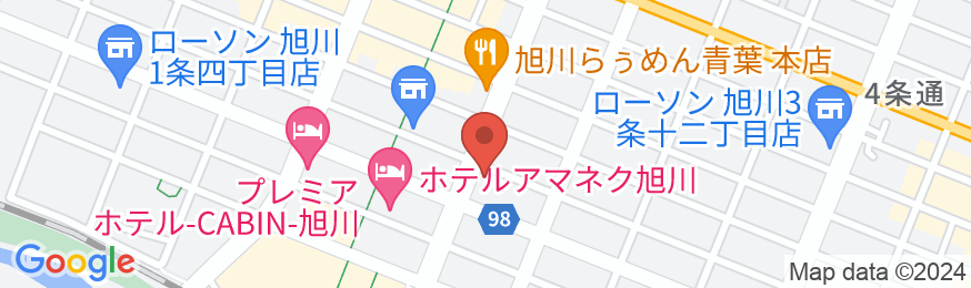 ホテルテトラ旭川駅前の地図
