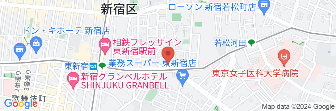 サクラクロスホテル新宿東の地図