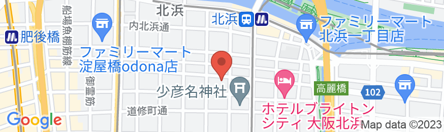アパホテル〈淀屋橋 北浜駅前〉 (全室禁煙)の地図