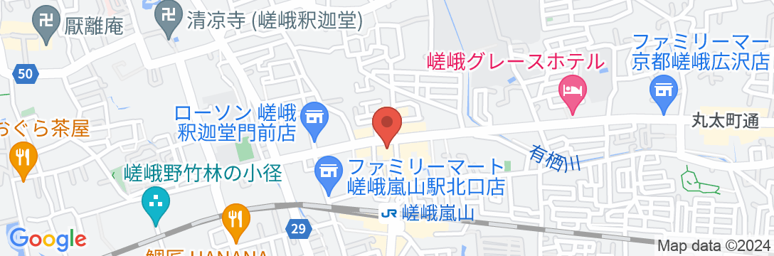 椛 京都嵐山の地図