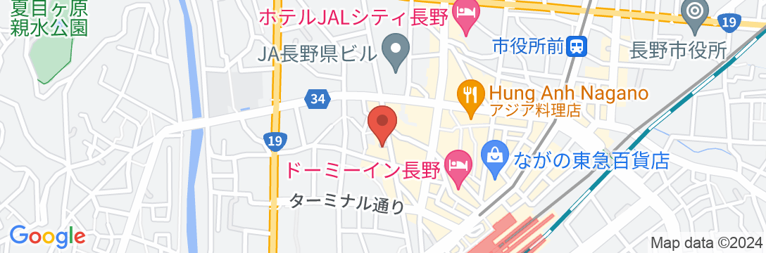 SA inn 長野石堂の地図