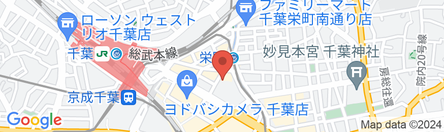 ベッセルイン千葉駅前|サウナ付大浴場(千葉・京成千葉・幕張)の地図