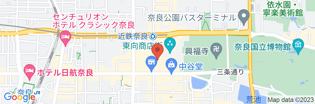 奈良の森ホテルの地図
