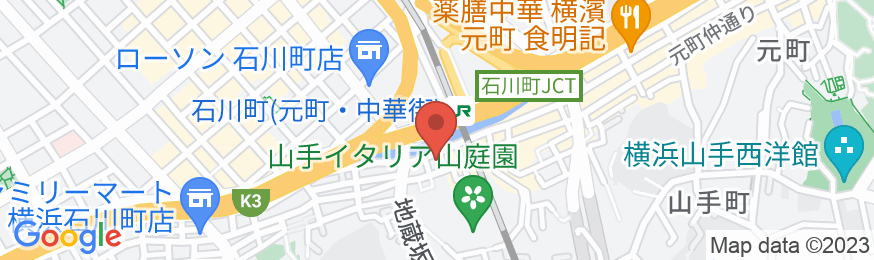 Yokohama Guesthouse HACO.TATAMI.の地図