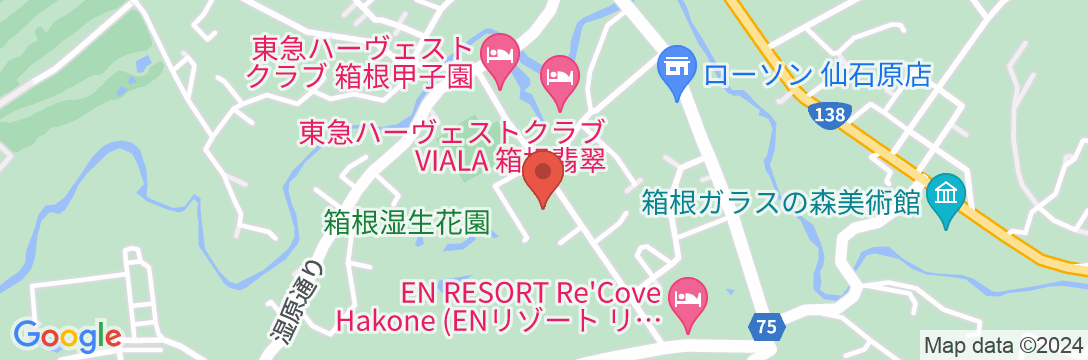 箱根温泉 湯宿山の省の地図