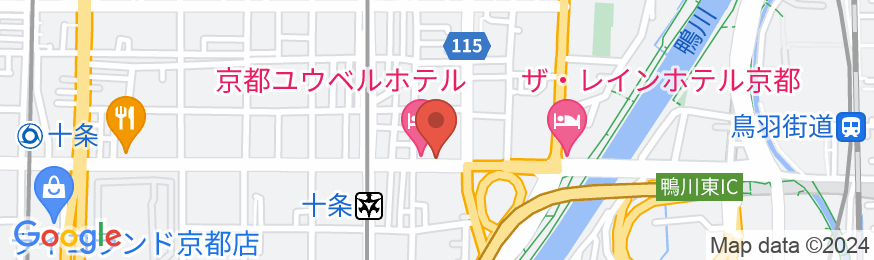 京都ユウベルホテルの地図