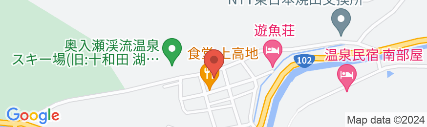 奥入瀬渓流温泉 灯と楓の地図