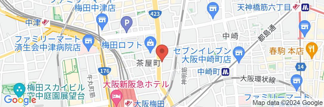 ネストホテル大阪梅田の地図