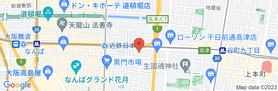 東横INN大阪日本橋文楽劇場前の地図