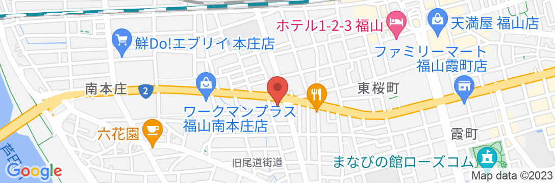 Alphabed福山西桜町の地図