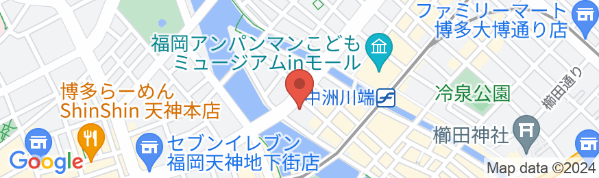 変なホテル福岡 博多の地図