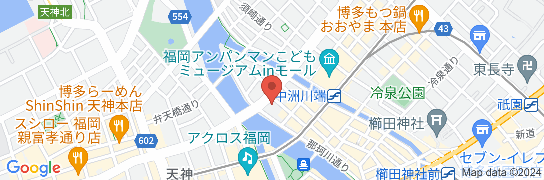 変なホテル福岡 博多の地図