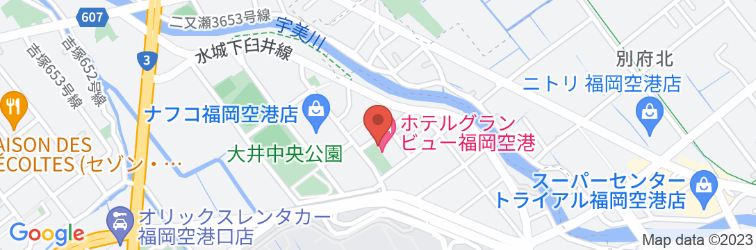 ホテルグランビュー福岡空港の地図