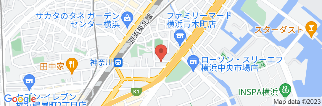 横浜駅から徒歩11分の静かな一戸建て/民泊【Vacation STAY提供】の地図