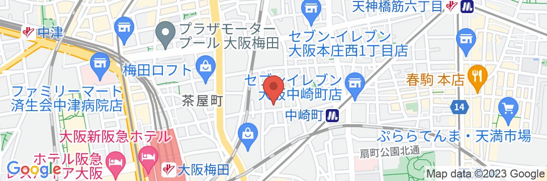 ボンコンドミニアム梅田/民泊【Vacation STAY提供】の地図