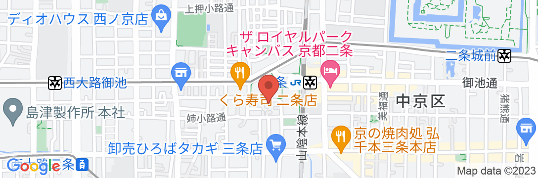 二条駅徒歩1分の和モダンホテル KODO STAY【Vacation STAY提供】の地図