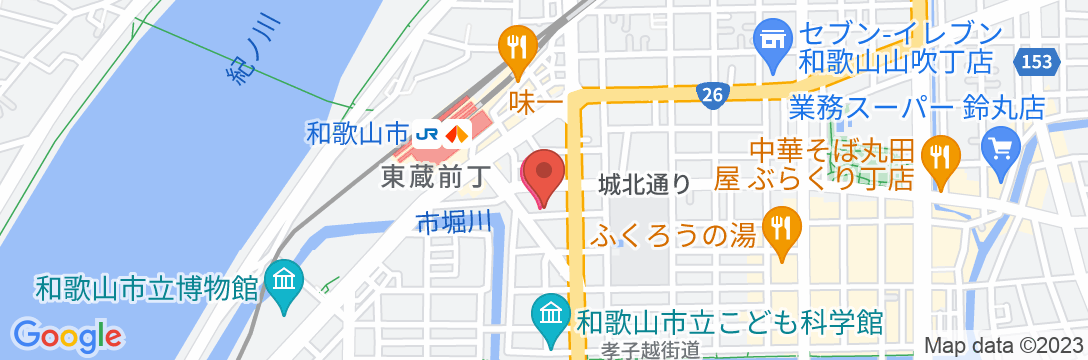 ワカヤマ第1冨士ホテルの地図