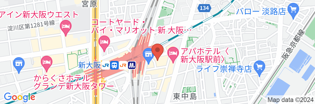 ユニゾン新大阪/民泊【Vacation STAY提供】の地図