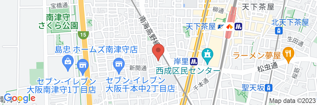 HANASTAY花渓居 ・ 桜(SAKURA) 難波まで6分/民泊【Vacation STAY提供】の地図