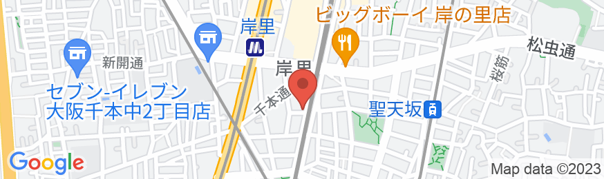 天下茶屋レジデンスイースト/民泊【Vacation STAY提供】の地図