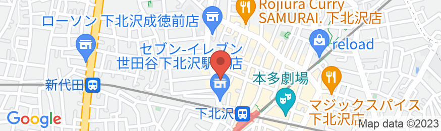 下北沢駅60秒!新宿まで7分*,渋谷まで4分*の最高立地、スタイリ【Vacation STAY提供】の地図