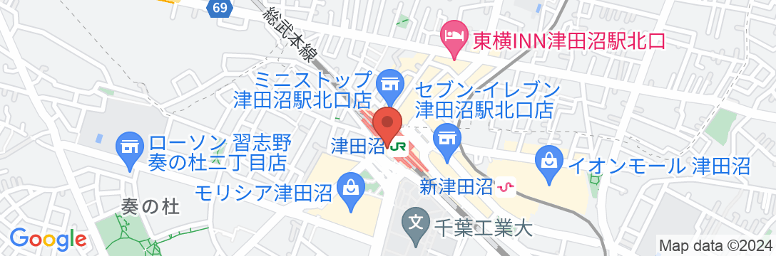 JR東日本ホテルメッツ津田沼の地図