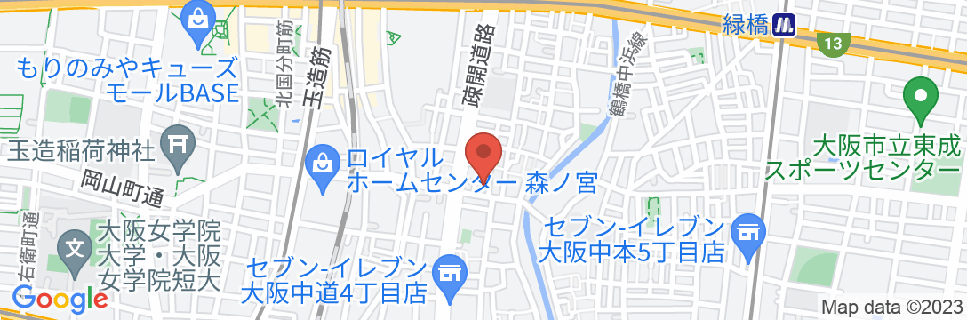 大阪大阪城 雲・森之宮/民泊【Vacation STAY提供】の地図