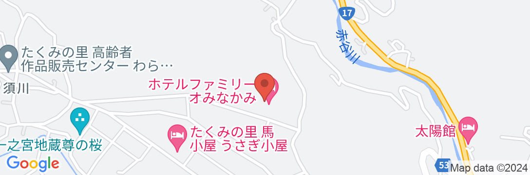 ホテルファミリーオみなかみ<JR東日本ホテルズ>(旧:ファミリーオ新治)の地図