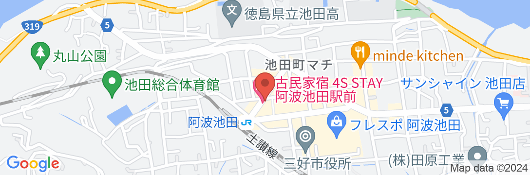 4S STAY 阿波池田駅前の地図