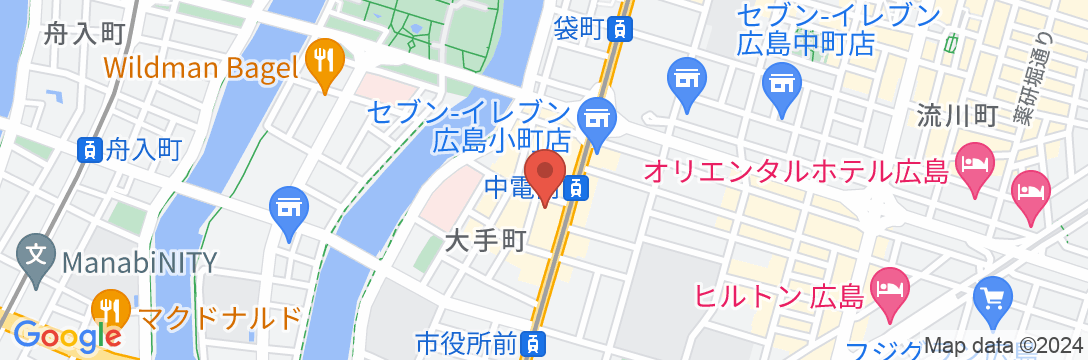 ホテル呉竹荘広島大手町の地図