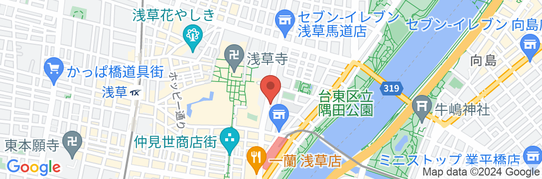 ホテルトレンド東武浅草駅北の地図