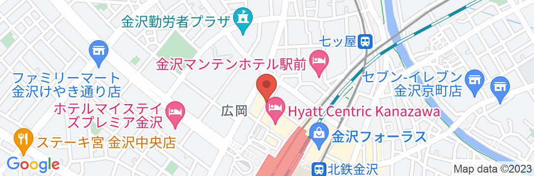 ホテルトレンド金沢駅前の地図