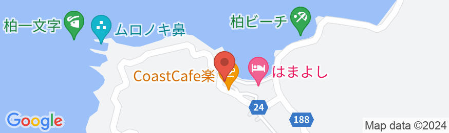 ゲストハウス・コーストカフェ楽の地図
