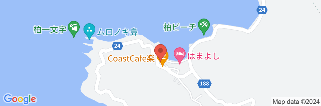 ゲストハウス・コーストカフェ楽の地図