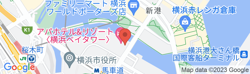 アパホテル&リゾート〈横浜ベイタワー〉の地図