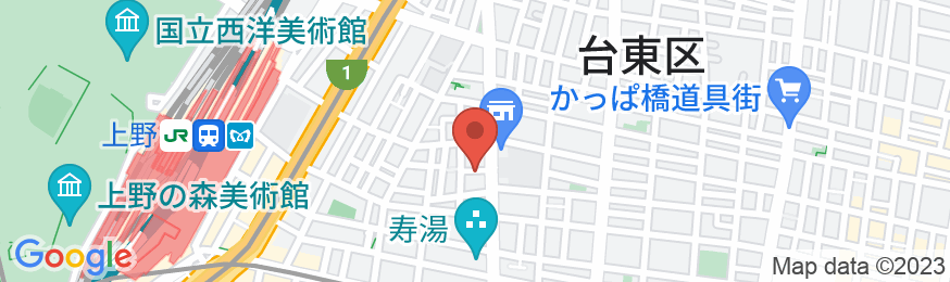 アパホテル〈上野 稲荷町駅北〉(全室禁煙)の地図