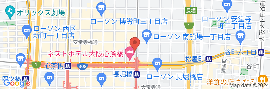 ホテルリブマックス心斎橋EASTの地図