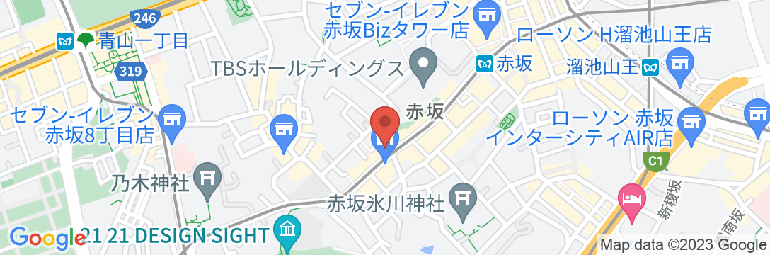 ホテルリブマックス赤坂の地図