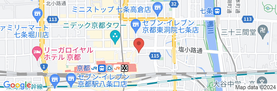 三井ガーデンホテル京都駅前の地図