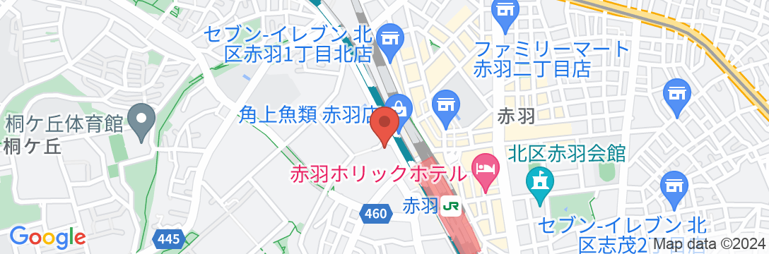 ホテルウィングインターナショナル東京赤羽の地図