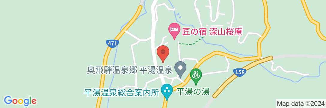 深山桜庵別館 湯めぐりの宿 平湯館(共立リゾート)の地図