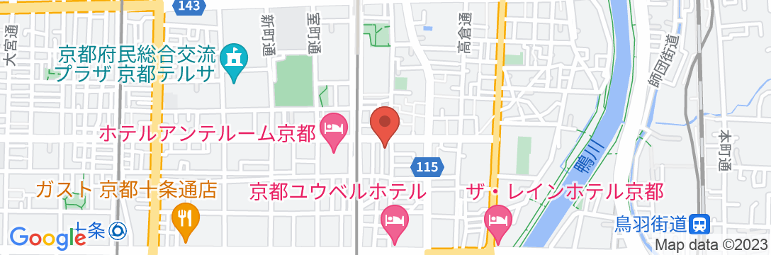 紡 九条明田町の地図