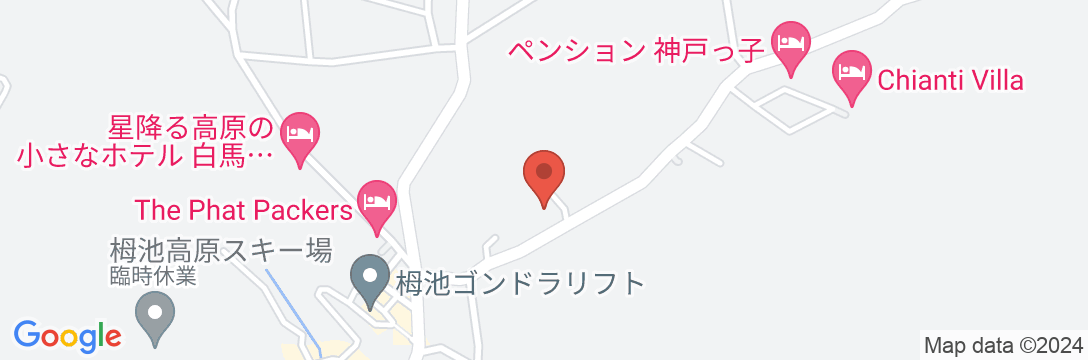 白馬姫川温泉 アプライジングホテルズ グランジャム栂池の地図
