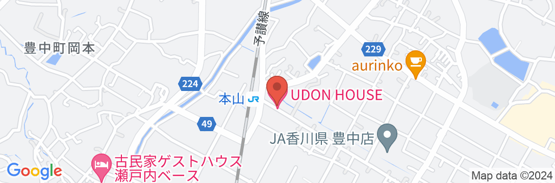 UDON HOUSEの地図