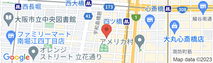 IMANO OSAKA SHINSAIBASHI HOSTELの地図